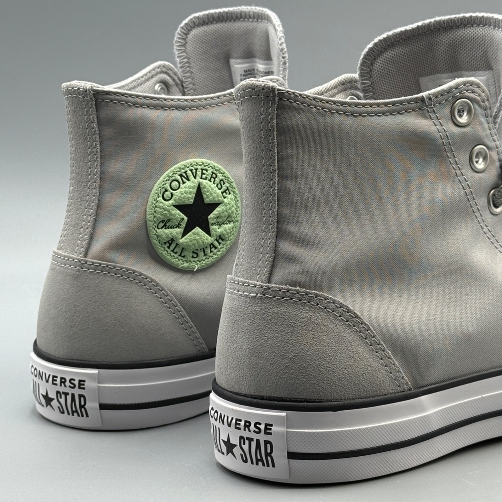 Converse Men's 6 Sneakers Grey Sour Glow Polyester Suede Hi Women's 8 A10497F - Picture 3 of 13